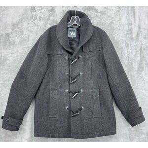 I Spiewak & Sons Jacket Mens Large Wool Toggle Buttons Heavyweight Pockets Gray